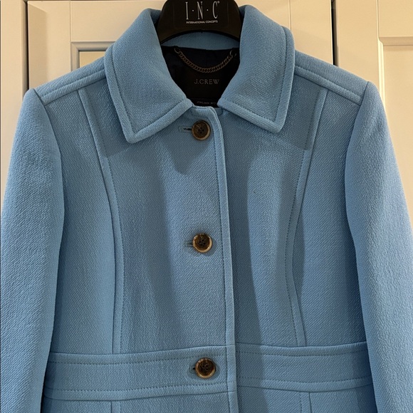 J. Crew Blue Lady Day Coat 6P - Picture 2 of 11